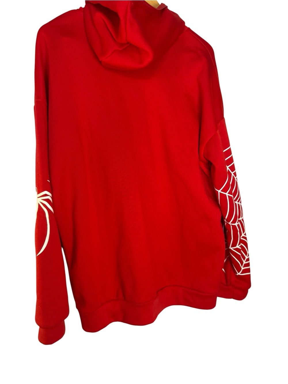 Red Spider Web Zip Hoodie - Picture 2 of 5